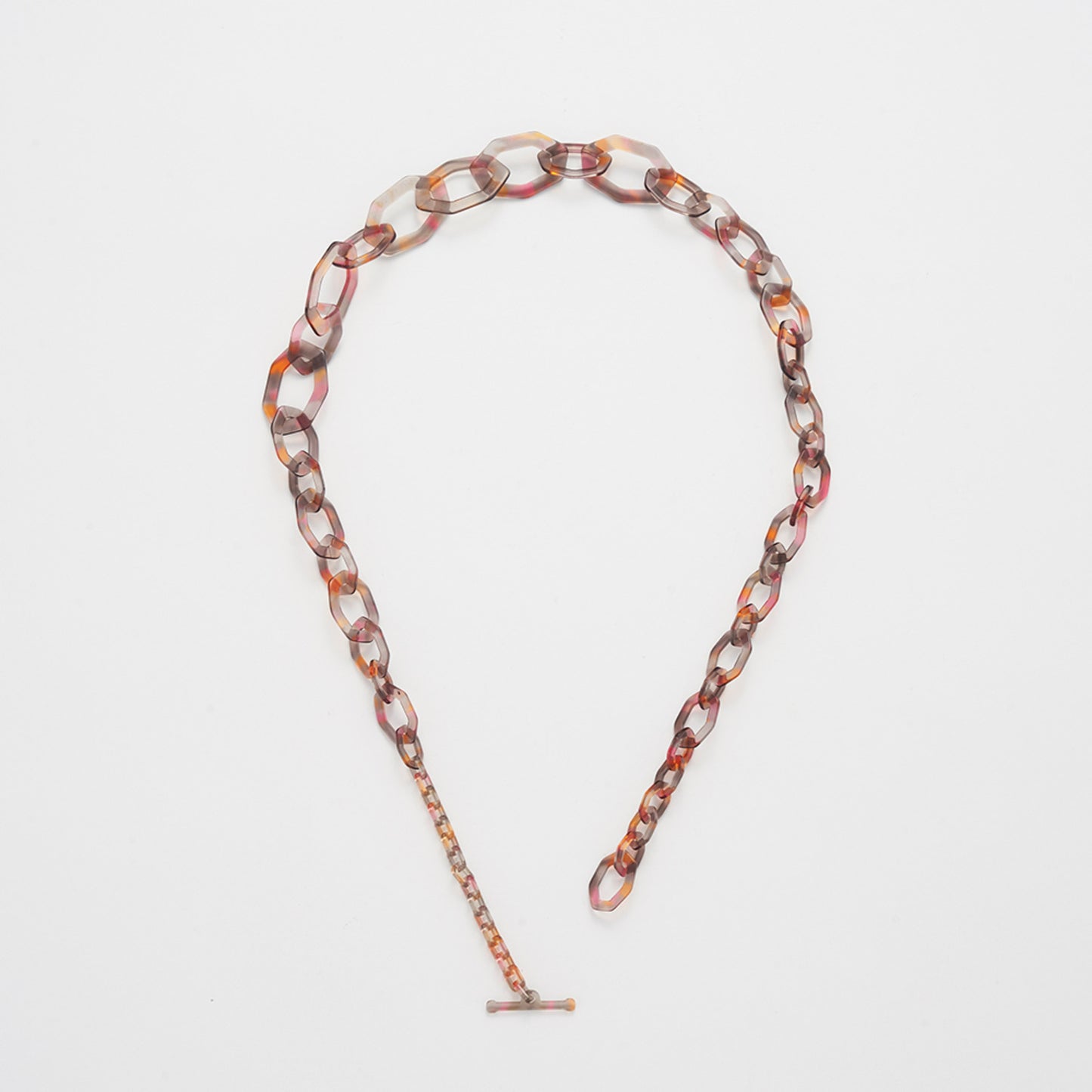 Chain Acetate Chunky Toggle | Tropical Pink & Grey