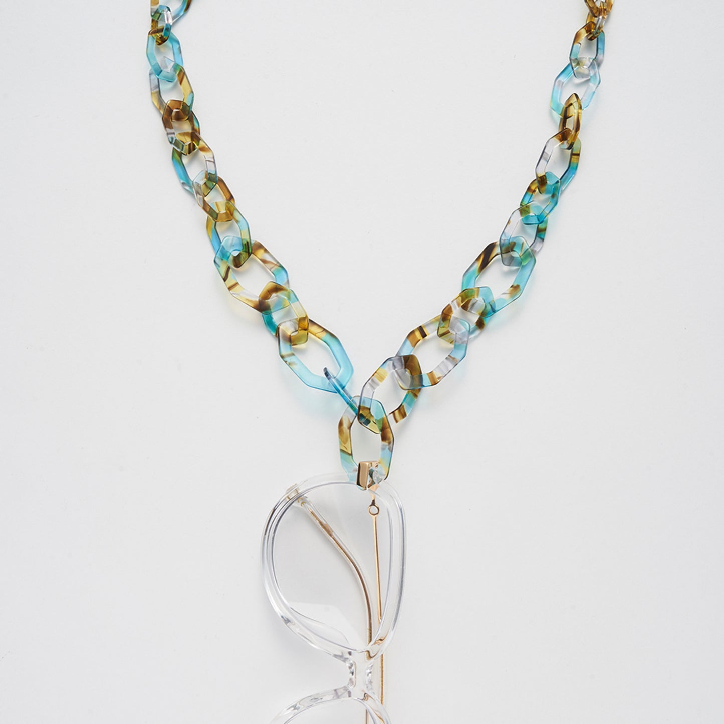 Chain Acetate Chunky Toggle | Tropical Blue