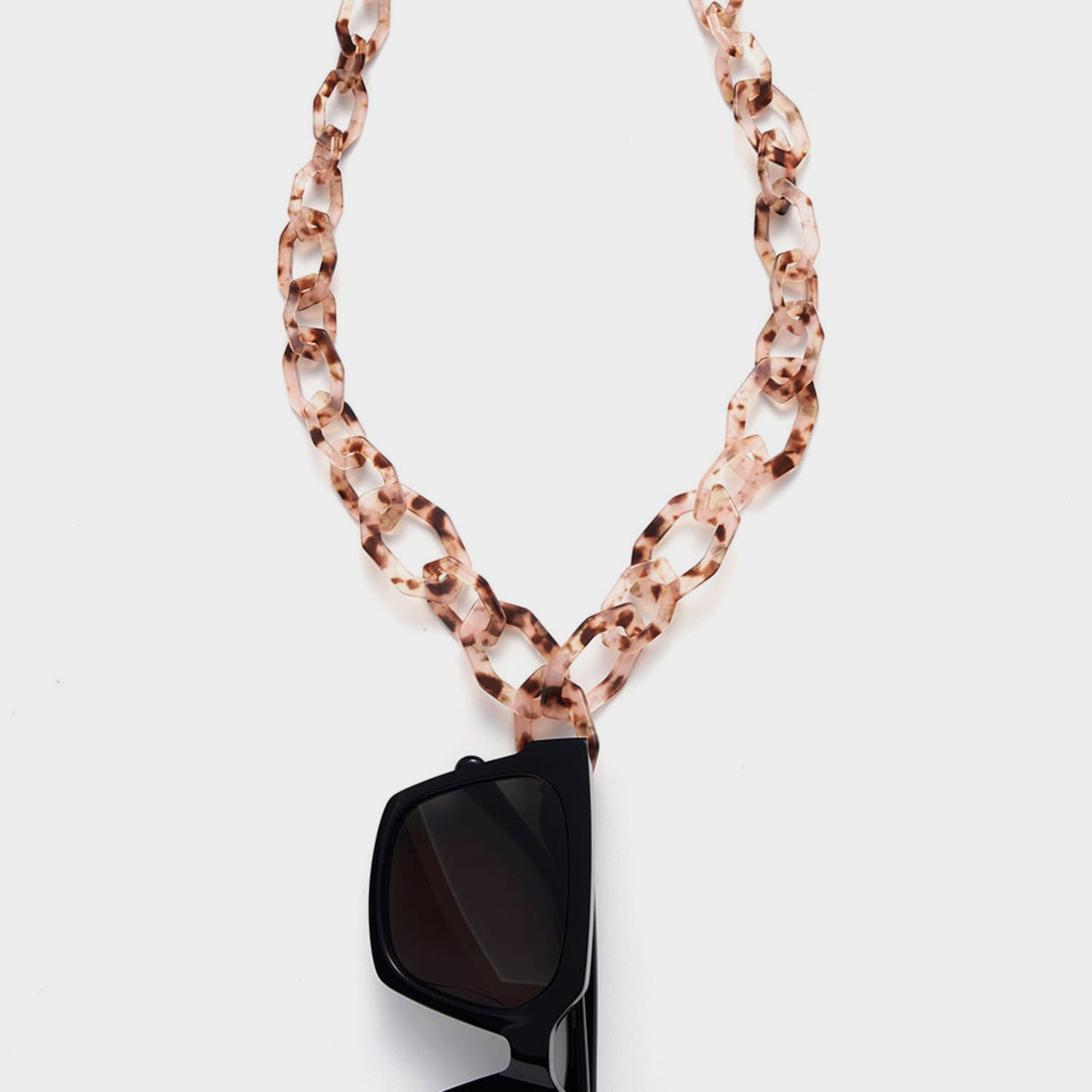 Chain Acetate Chunky Toggle | Pink Leopard