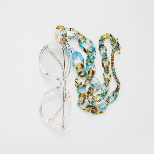 Chain Acetate Chunky Toggle | Tropical Blue