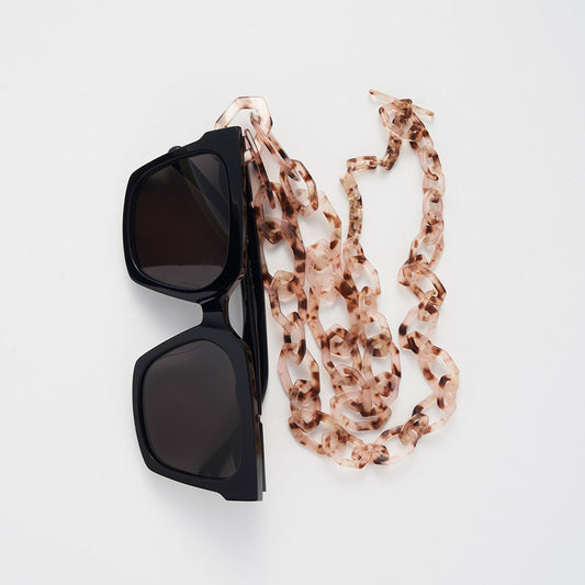 Chain Acetate Chunky Toggle | Pink Leopard