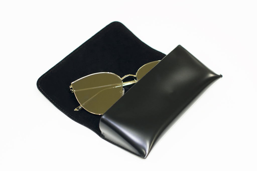 Synthetic Leather & Velvet Eyewear Case