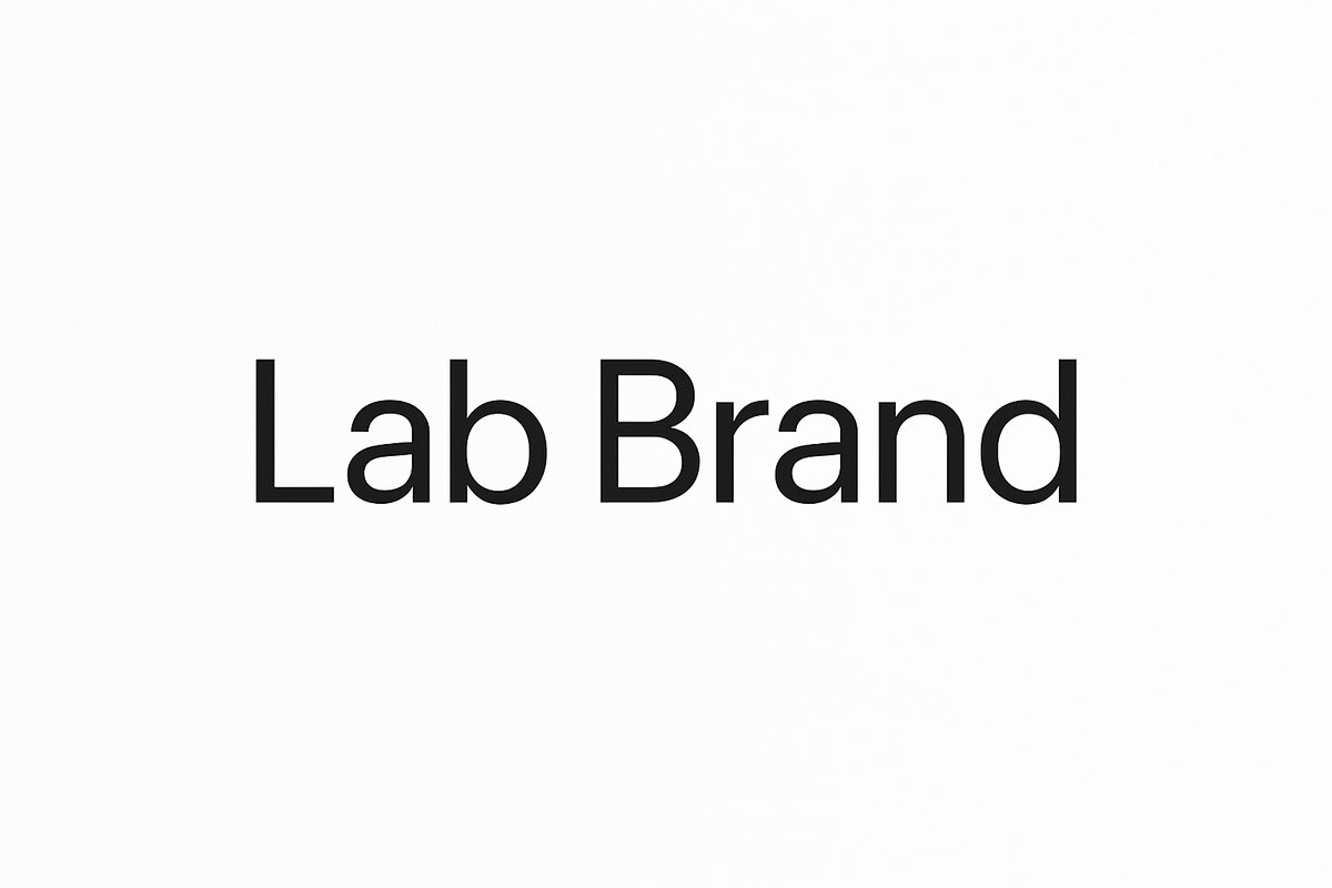 White background with text "Lab Brand"